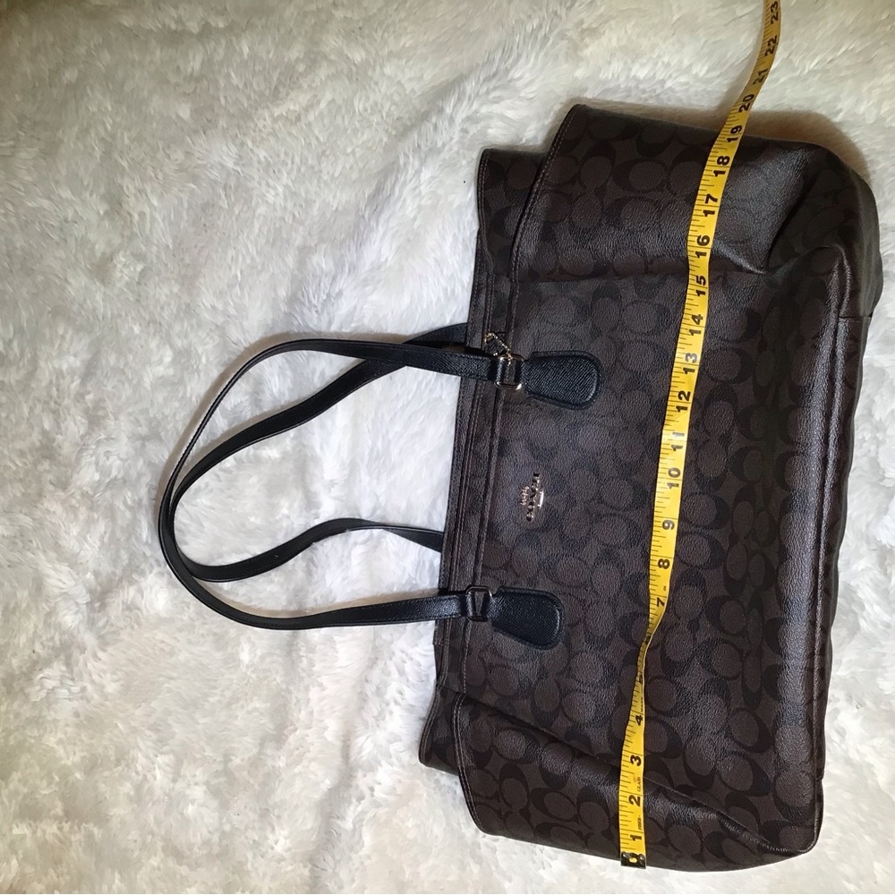 Coach brown/black large tote shoulder bag - Picture 9 of 11